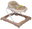 BABY MIX Baby Walker with Steering Wheel and Silicone Wheels, Latte