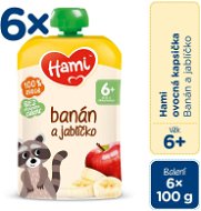 Hami Banán a jabĺčko 6× 100 g - Kapsička pre deti
