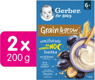 GERBER nemléčná kaše pšenično-ovesná švestka 2× 200 g - Dairy-Free Porridge