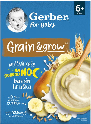 GERBER mléčná kaše pšenično-ovesná banán a hruška 200 g - Mléčná kaše - Hlavní obrázek