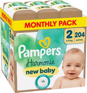 PAMPERS Harmony Baby size 2 (204 pcs) - Disposable Nappies