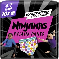 PAMPERS Ninjamas Pyjama Pants Srdiečka 4 – 7 rokov (10 ks) - Plienkové nohavičky