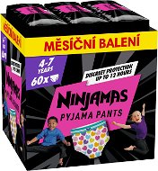 PAMPERS Ninjamas Pyjama Pants Srdiečka 4 – 7 rokov (60 ks) - Plienkové nohavičky