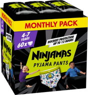 PAMPERS Ninjamas Pyjama Pants Spaceships 4 - 7 years (60 pcs) - Nappies