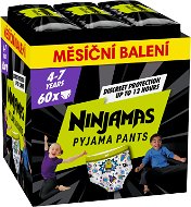 PAMPERS Ninjamas Pyjama Pants Kozmické lode 4 – 7 rokov (60 ks) - Plienkové nohavičky