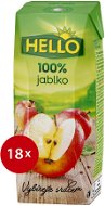 HELLO 100% Jablečná šťáva 18× 250 ml - Juice