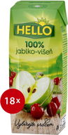 HELLO 100% Jablko-Višeň 18× 250 ml - Džús