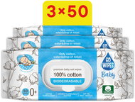 GoWipes 99% Water Plastic Free 3 x 50 pcs (150 pcs) - Wet Wipes