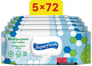Vlhčené ubrousky Superfresh antibakteriální 5× 72 ks (360 ks) - Vlhčené ubrousky