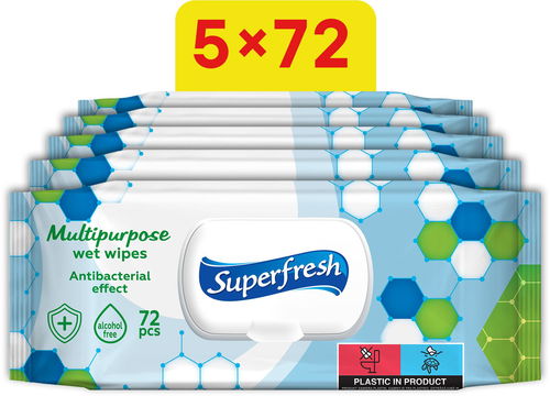 Superfresh antibakteriální 5× 72 ks (360 ks) - Vlhčené ubrousky - Hlavní obrázek