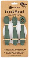 PETITE&MARS Set silikonových tréninkových lžiček Take&Match Misty Green 3 ks - Children's Cutlery