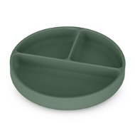 PETITE&MARS Talířek silikonový kulatý Take&Match Misty Green  - Children's Plate