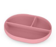PETITE&MARS Talířek silikonový oválný Take&Match Dusty Rose  - Gyerek tányér
