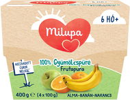 MILUPA Frutapura 100% alma-narancs-banán gyümölcspép 6 kortól 4 × 100 g - Bébiétel