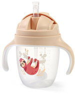 BabyOno Teaching cup with straw 240 ml, pink - Baby cup