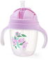 BabyOno Hrnek učicí s brčkem 240 ml, fialový - Dětský hrnek