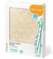 BabyOno Baby bamboo knitted blanket 75 × 100 cm, beige - Blanket