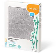 BabyOno Baby bamboo knitted blanket 75 × 100 cm, grey - Blanket