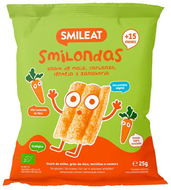 SMILEAT Bio kukuřičné křupky hrášek, čočka, mrkev s olivovým olejem a vitamínem B1 25 g - Křupky pro děti