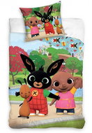 CARBOTEX Zajíček Bing Sula a Flop v parku 140 × 200 cm - Dětské povlečení