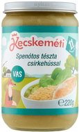 KECSKEMÉTI Spenótos tészta csirkehússal 220 g - Baby Food