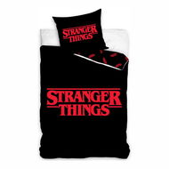 CARBOTEX Stranger Things Black 140 × 200 cm - Gyerek ágyneműhuzat