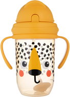 Canpol babies Non-dispensing cup with straw and weight BabiesBoo 270 ml Cheetah - Baby cup