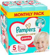 PAMPERS Premium Care Pants 5-ös méret (102 darab) - Bugyipelenka