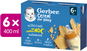 GERBER Cereal mlíčko s kaší sušenkové Na dobrou noc 6× (2 × 200 ml) - Tekutý příkrm