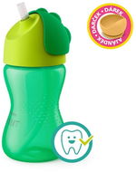 Philips AVENT bögre rugalmas szívószállal 300 ml fiú + ajándék Petite&Mars tál 6m+ - Gyerek kulacs