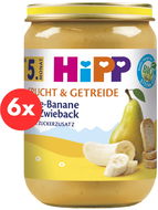 HiPP BIO Ovoce a cereálie hruška-banán-sucharyod uk. 4.-6. měsíce, 6× 190 g - Příkrm