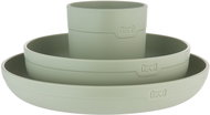 LOVI Set of dishes with cup Pistachio 3 pcs - Children's Dining Set