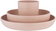 LOVI Set of dishes with cup Nude 3 pcs - Children's Dining Set