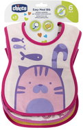 CHICCO Cotton bib pink 6 m+, 3 pcs - Bib