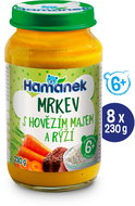 HAMÁNEK Carrots with beef and rice 8 × 230 g - Baby Food