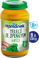 HAMÁNEK Veal with spinach and rice 8 × 230 g - Baby Food