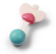 BabyOno Rattle with teether Heart 3 m+ - Baby Rattle