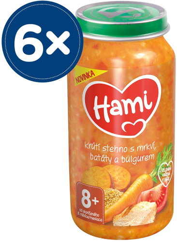 HAMI Turkey leg with carrots, sweet potatoes and bulgur 6×250 g - Baby Food - Main image