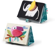 BABYONO senzorická knížka Safari  - Látková kniha