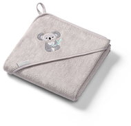 BabyOno Bambusz bambusz kapucnival 100 × 100 cm, szürke - Gyerek fürdőlepedő