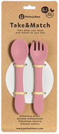 PETITE&MARS Take&Match Dusty Rose 6 m+ - Children's Cutlery