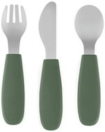 Children's Cutlery PETITE&MARS Take&Match Misty Green 12 m+ - Dětský příbor