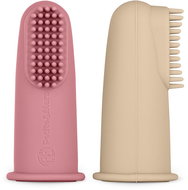 PETITE&MARS Finger brush Rose&Sand 0 m+, 2 pcs - Toothbrush