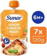 Sunar lasagne with beef 6m+, 7×120 g - Meal Pocket