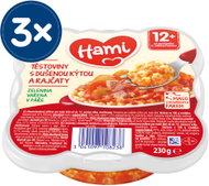 Hami masozeleninový talířek Těstoviny s dušenou kýtou a rajčaty 3× 230 g - Baby Food