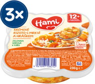 Hami zeleninový talířek Krémové rizoto s mrkví a hráškem 3× 230 g - Baby Food