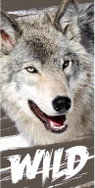 FARO Towel Wolf 70 × 140 cm - Children's Bath Towel