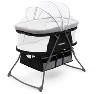 Baby Mix Skládací postýlka kolébka DreamyNest, černá - Dětská postýlka