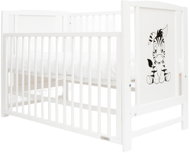 New Baby Baby cot BEA Zebra with removable sidewall, white - Cot