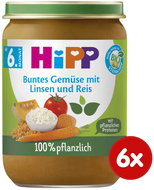 HiPP BIO Vegetables with red lentils and rice, 6× 190 g - Baby Food